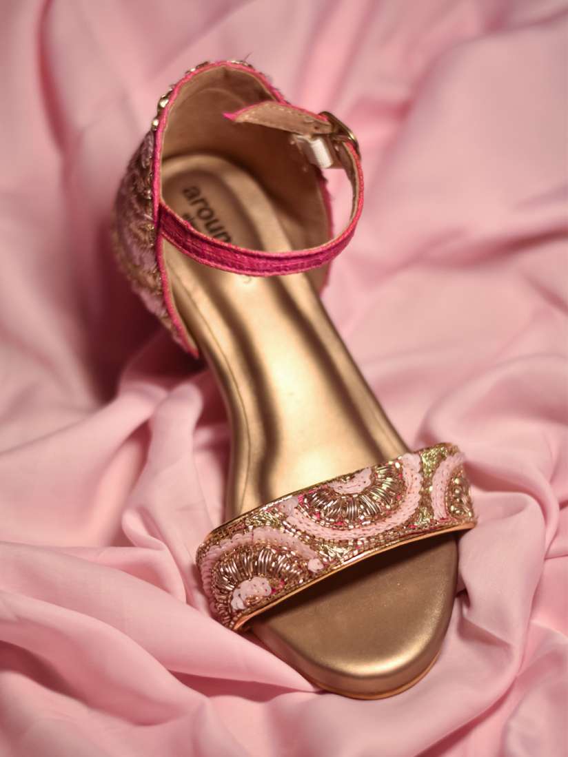 Blush embellished heels best sale