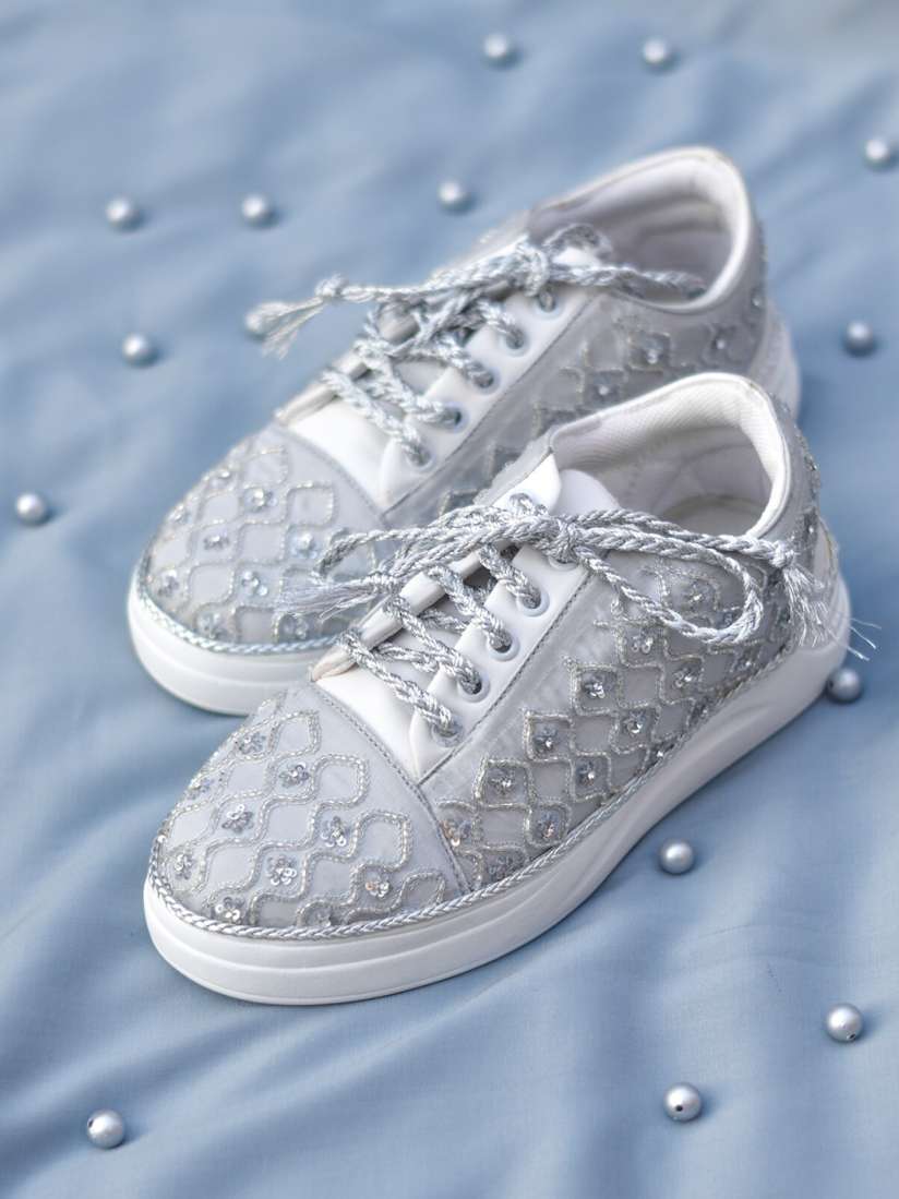 Embellished sneakers sales