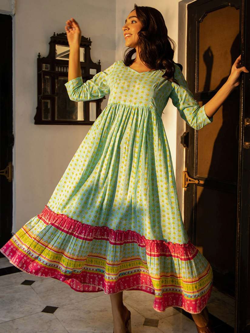 Myntra cotton maxi dress clearance