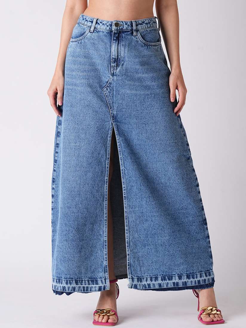 Long denim skirt myntra 2025