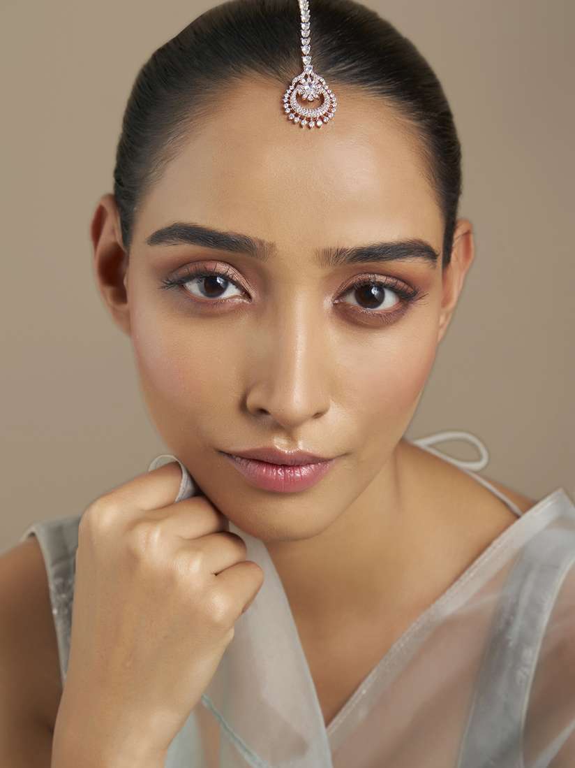Buy Kushal s Fashion Jewellery Rose Gold Plated Maang Tikka Head Jewellery Head Jewellery for Women 28504380 Myntra