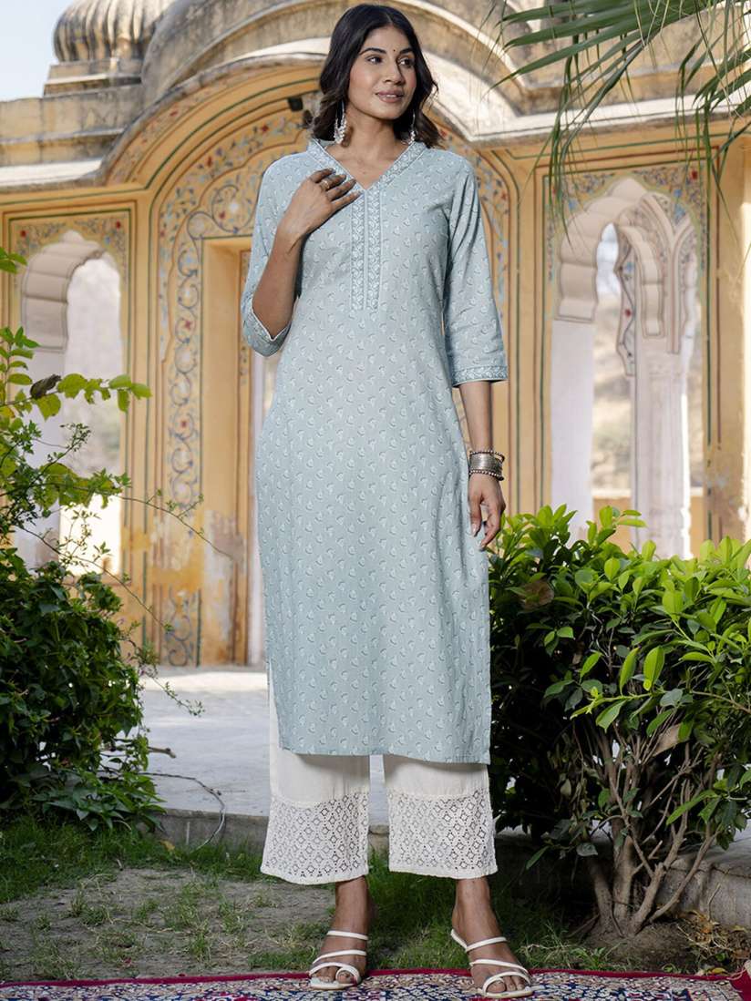 Buy Nayo Floral Printed Straight Kurta Kurtas for Women 28508332 Myntra