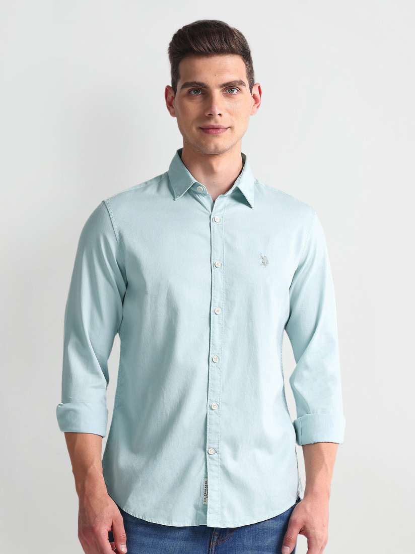Buy U.S. Polo Assn. Denim Co. Slim Fit Opaque Casual Shirt Shirts for Men 28513586 Myntra