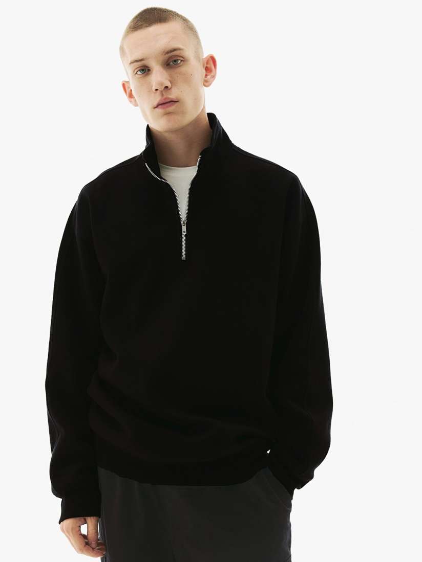 Pullover sweatshirt with zipper sales