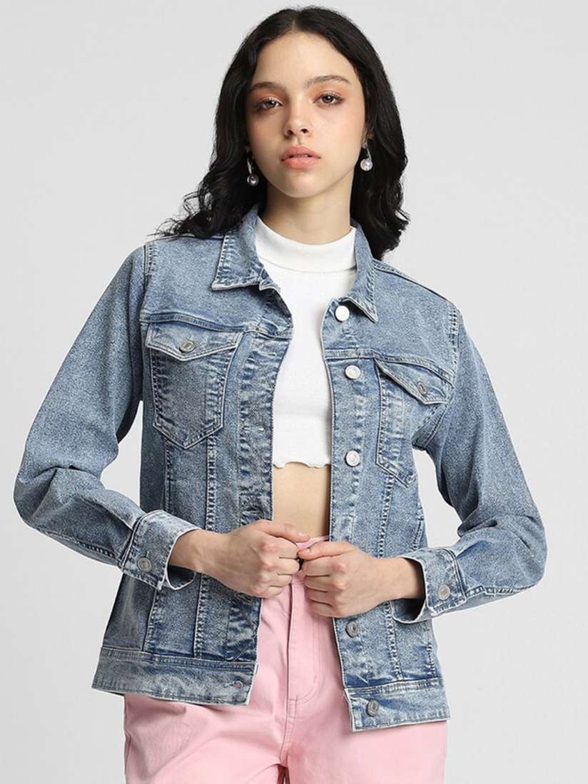 Forever 21 long denim jacket hotsell