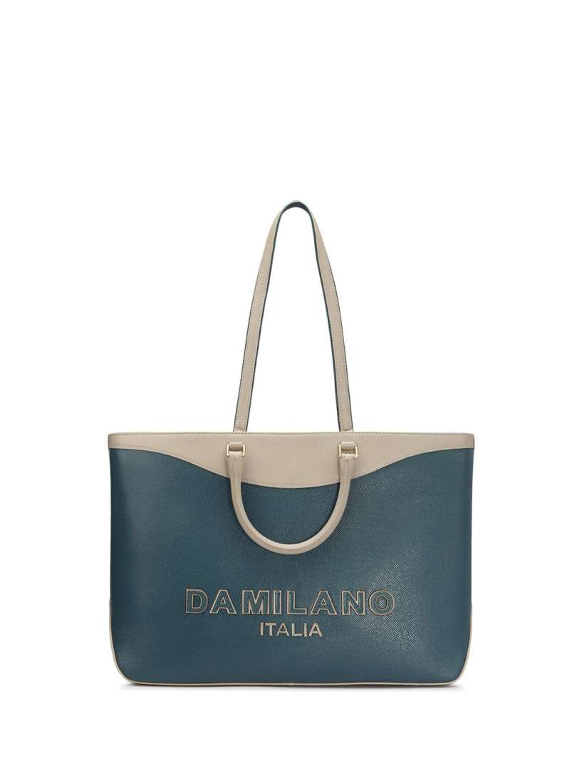 Buy Da Milano Colourblocked Zip Detail Leather Oversized Handheld Bag Handbags for Women 28533472 Myntra