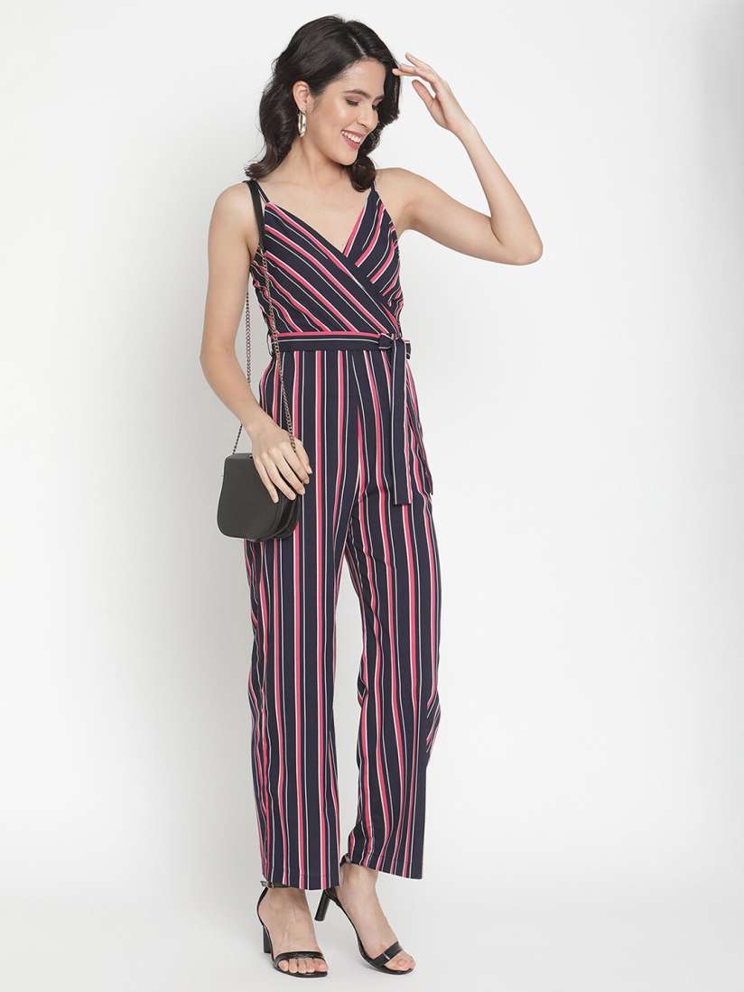 Striped jumpsuit myntra store