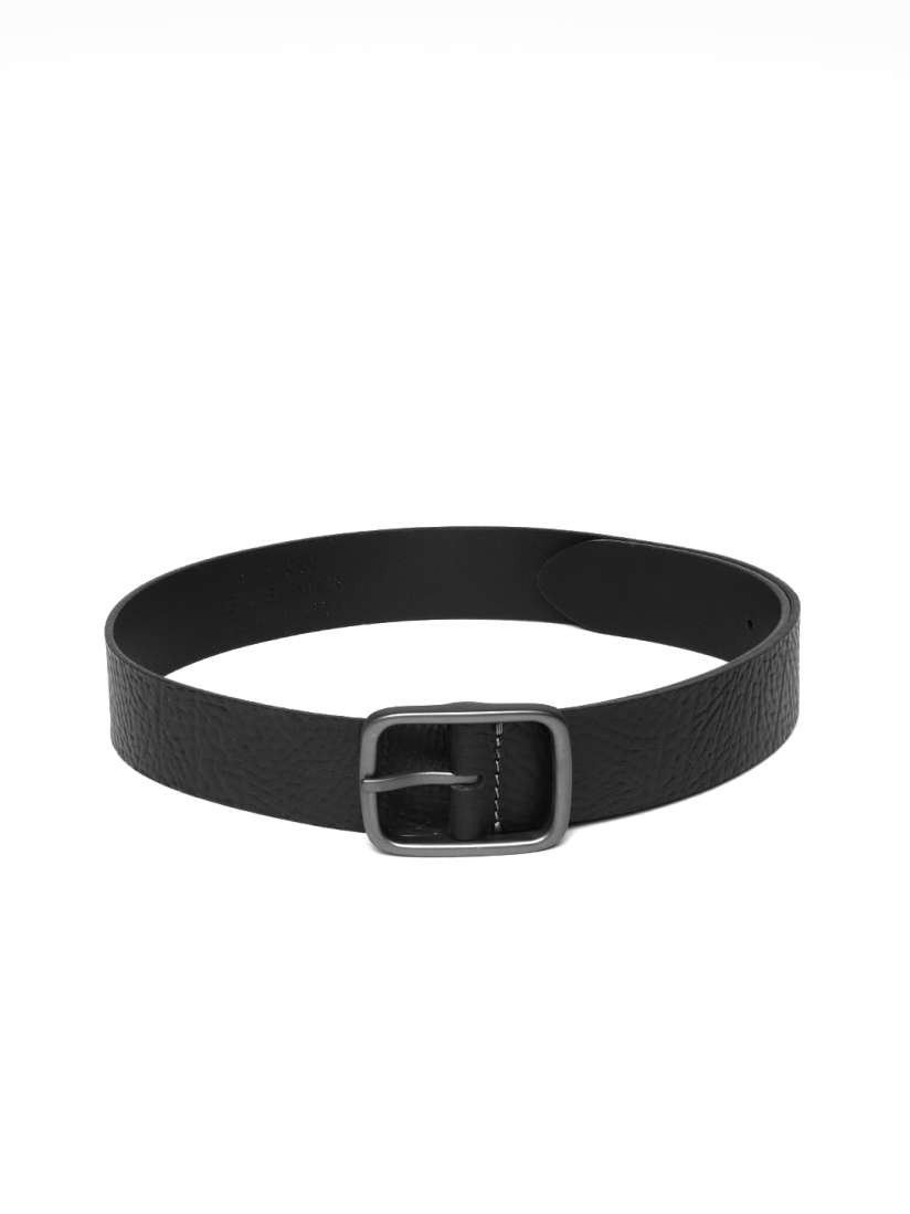 Buy Woodland Men Textured Leather Belt Belts for Men 28547630 Myntra