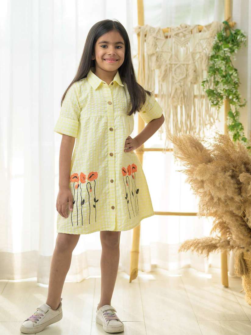 Buy Fairies Forever Girls Floral Printed Pure Cotton Shirt Dress Dresses for Girls 28548030 Myntra