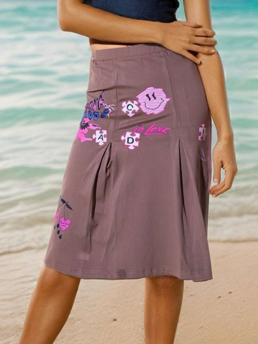Pleated skirt myntra best sale
