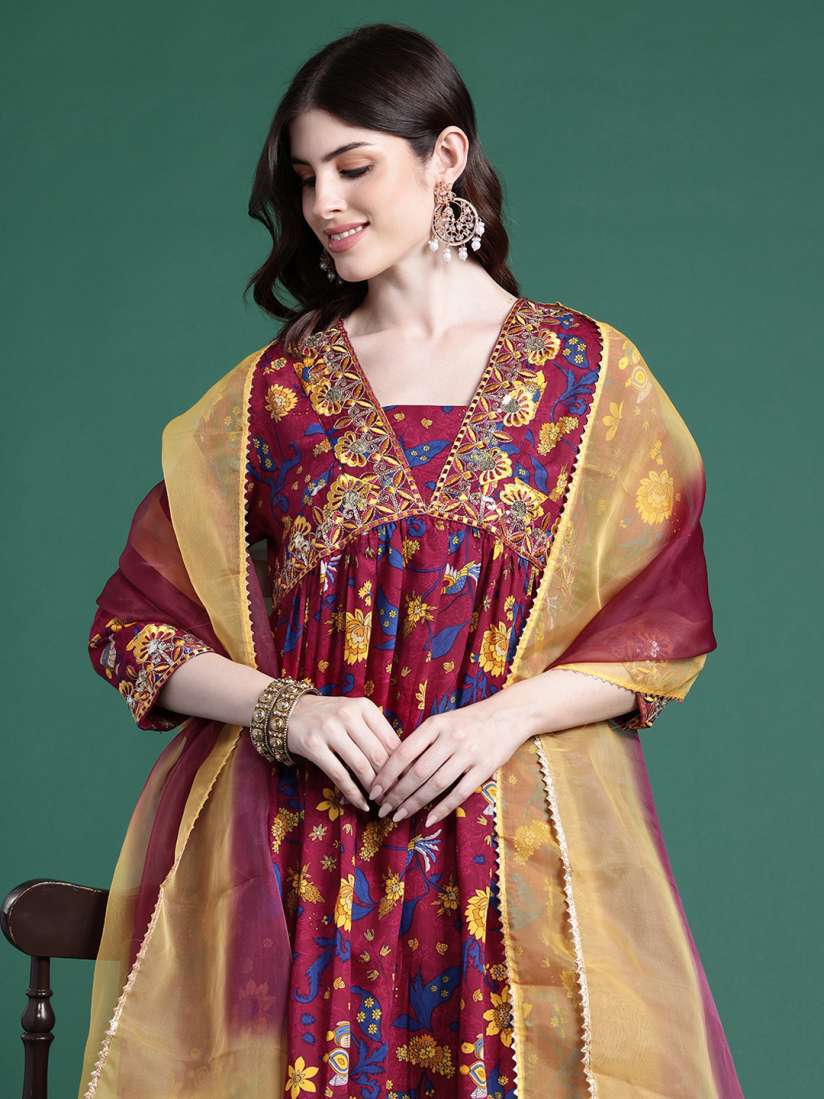 Sangria embellished kurta with sequence shop