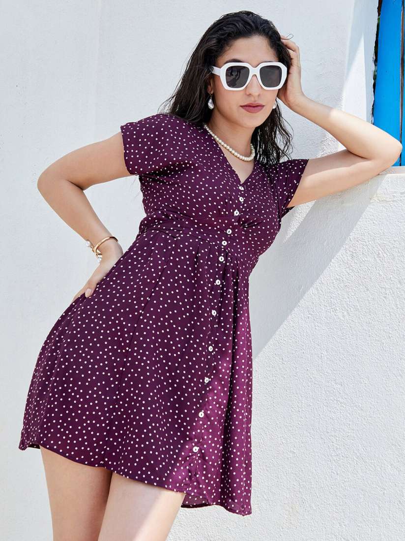 Myntra polka dot dress outlet