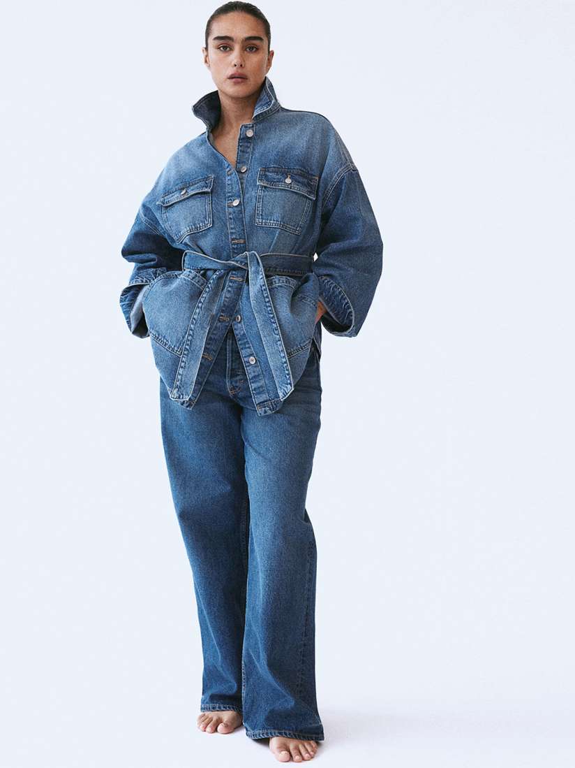 Longline denim jacket h&m online