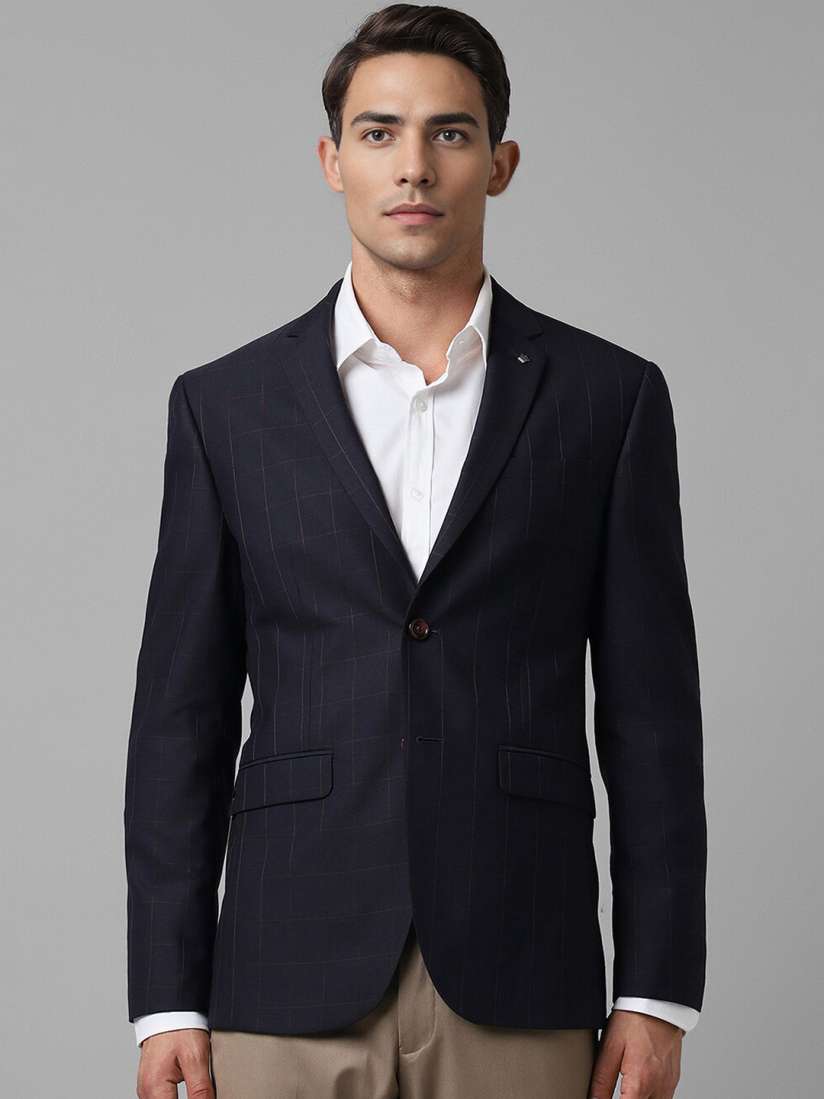 Buy Louis Philippe Men Checked Slim Fit Formal Blazer Blazers for Men 28569140 Myntra