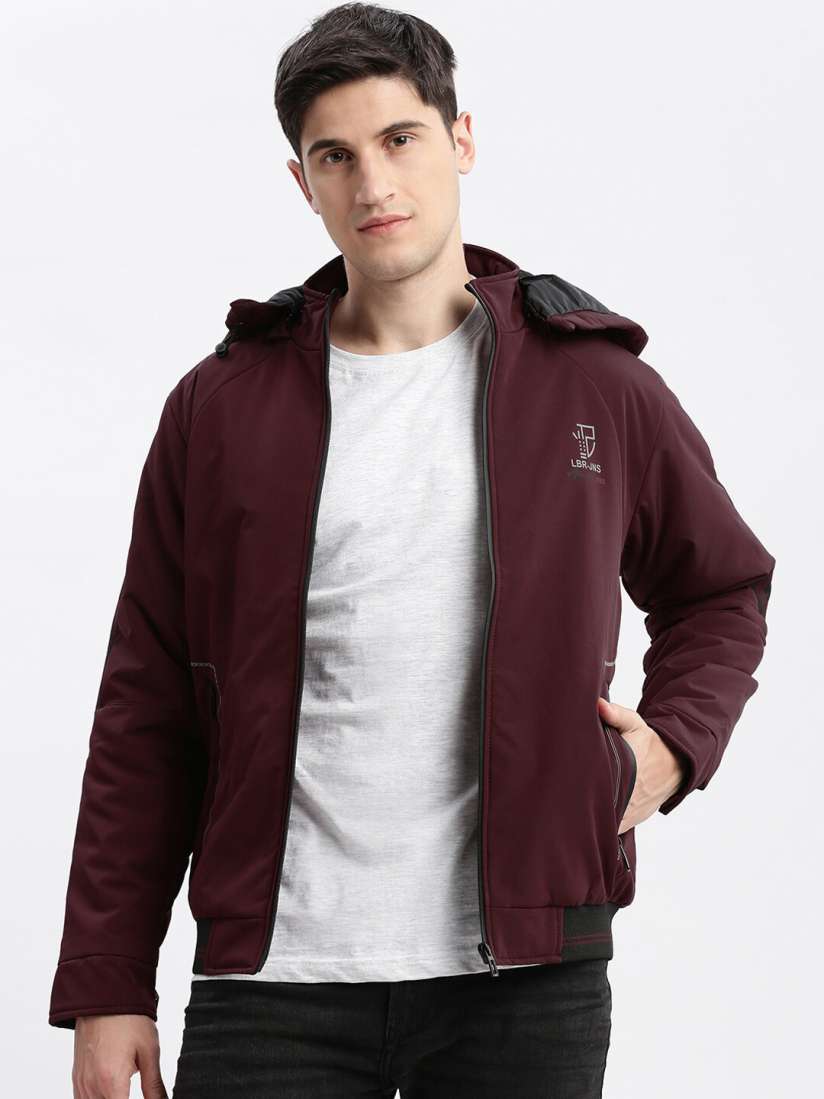 Buy SHOWOFF Detachable Hood Windcheater Bomber Jacket Jackets for Men 28569502 Myntra