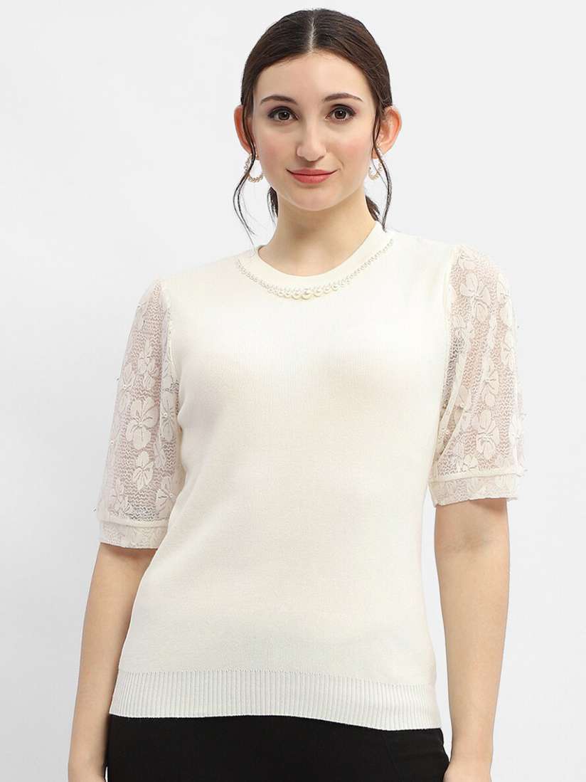 Buy Madame Self Design Short Sleeves Top Tops for Women 28573672 Myntra