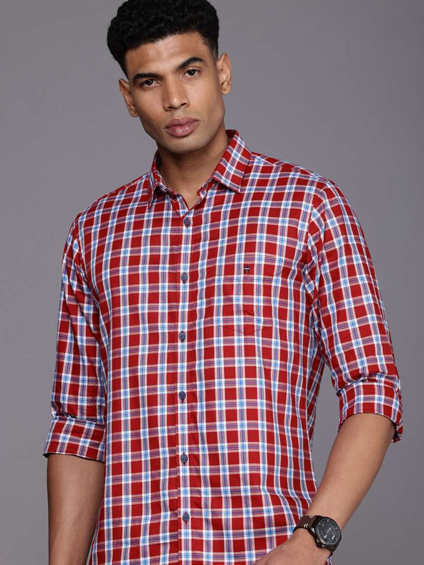 Buy Louis Philippe Sport Pure Cotton Slim Fit Checked Casual Shirt Shirts for Men 28577940 Myntra