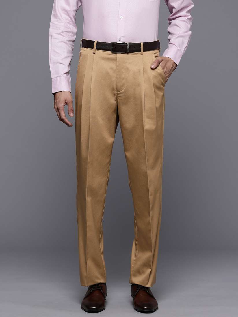 Louis philippe pleated trousers on sale
