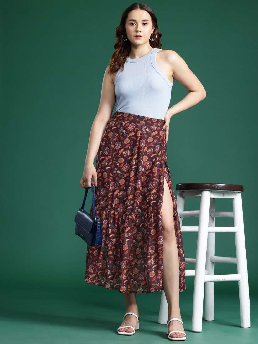 Ladies skirts myntra shop