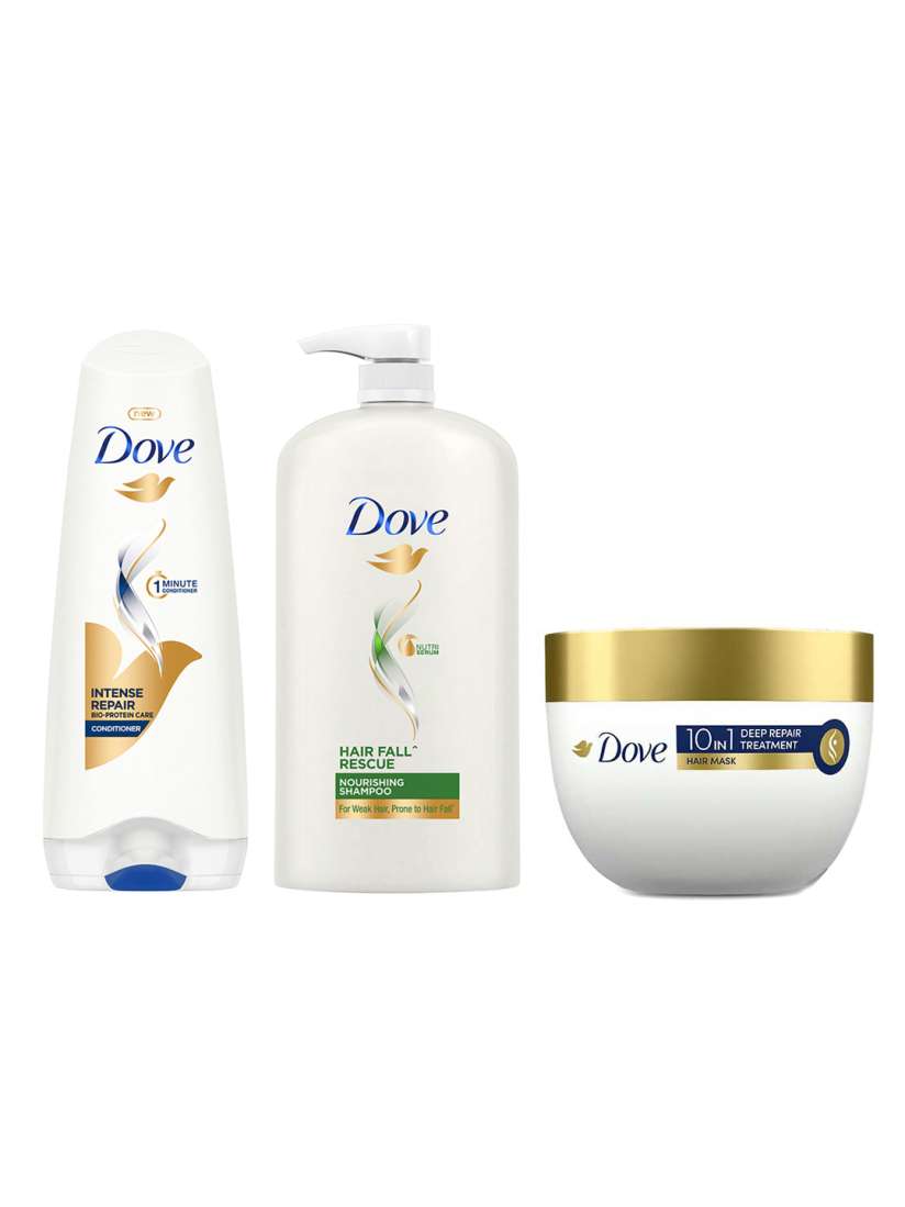 Buy Dove Set of Hair Fall Rescue Shampoo Intense Repair Conditioner Deep Repair Hair Mask Hair Care Combo for Women 28584336 Myntra
