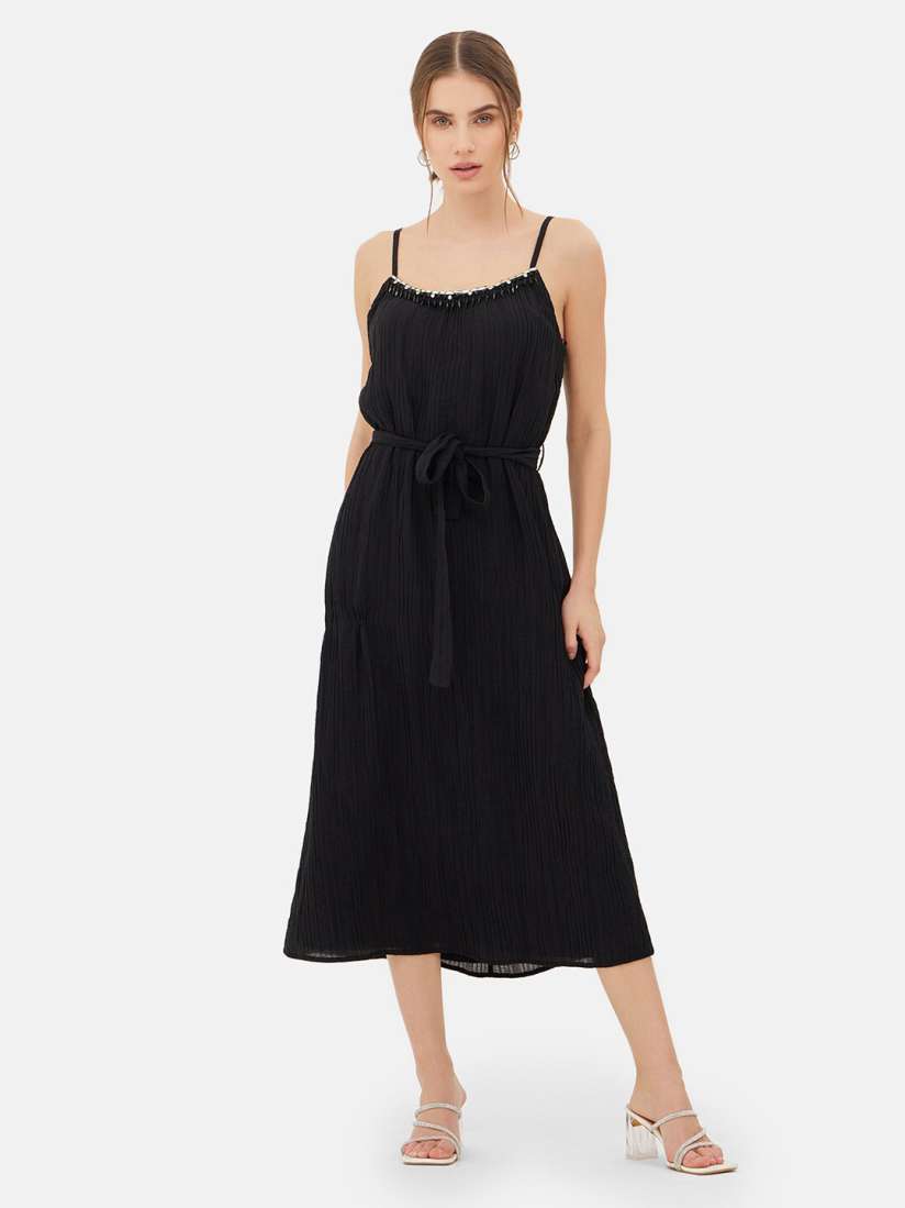 Buy Kazo Shoulder Straps A Line Midi Dress Dresses for Women 28588056 Myntra