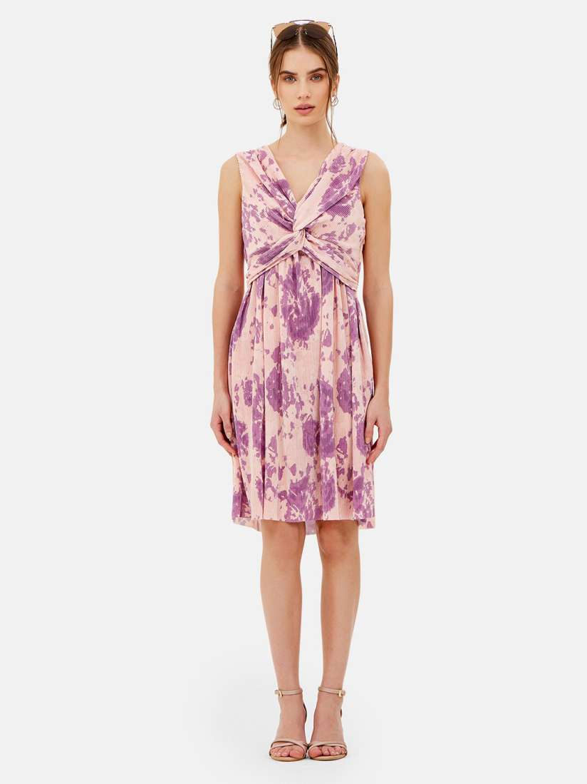 Buy Kazo Abstract Printed V Neck Cotton A Line Dress Dresses for Women 28588074 Myntra