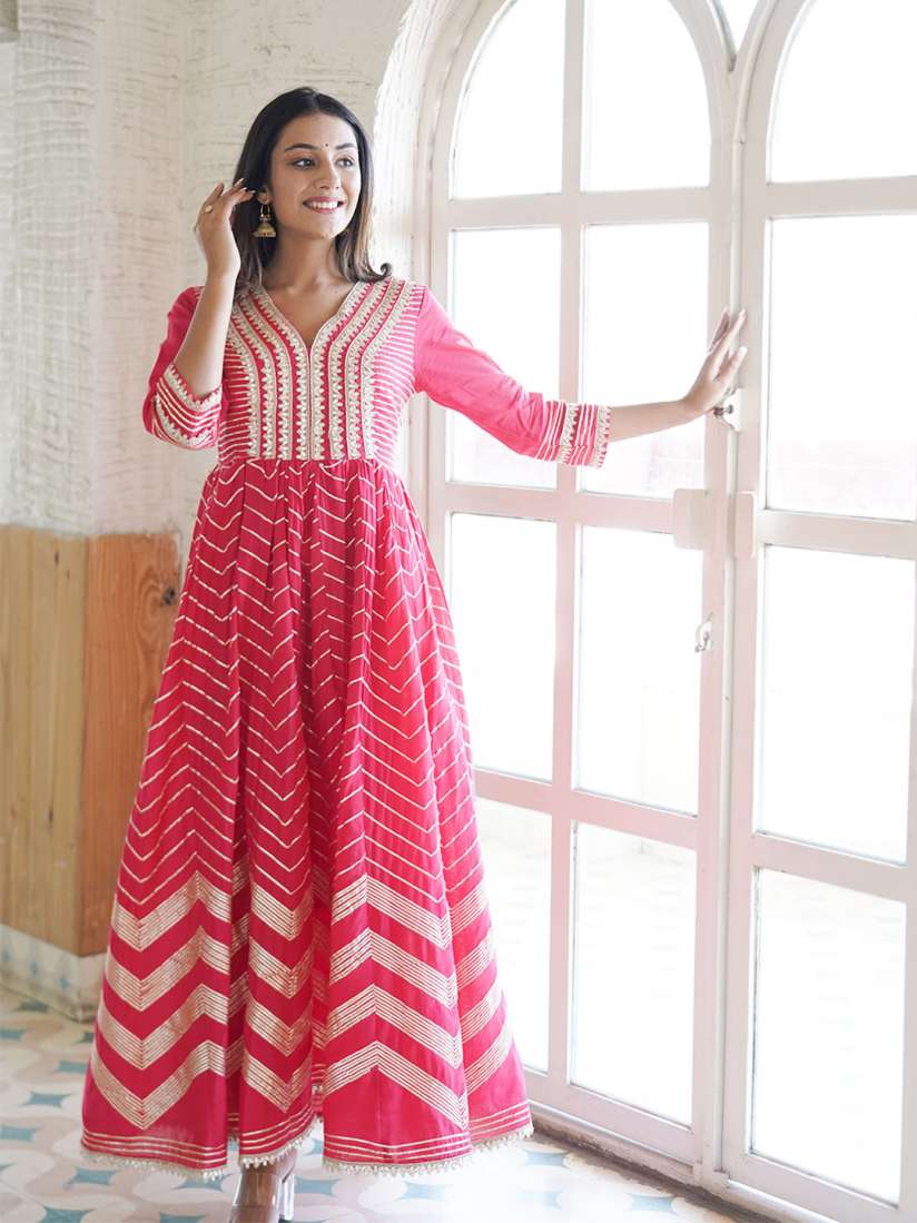 Buy KALINI Striped Pure Cotton Maxi Dress Dresses for Women 28593078 Myntra
