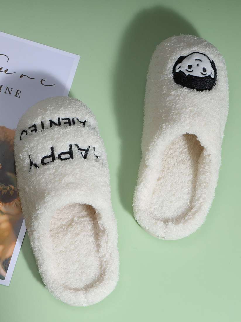 Buy Mast Harbour Women Fur Winter Room Slippers Flip Flops for