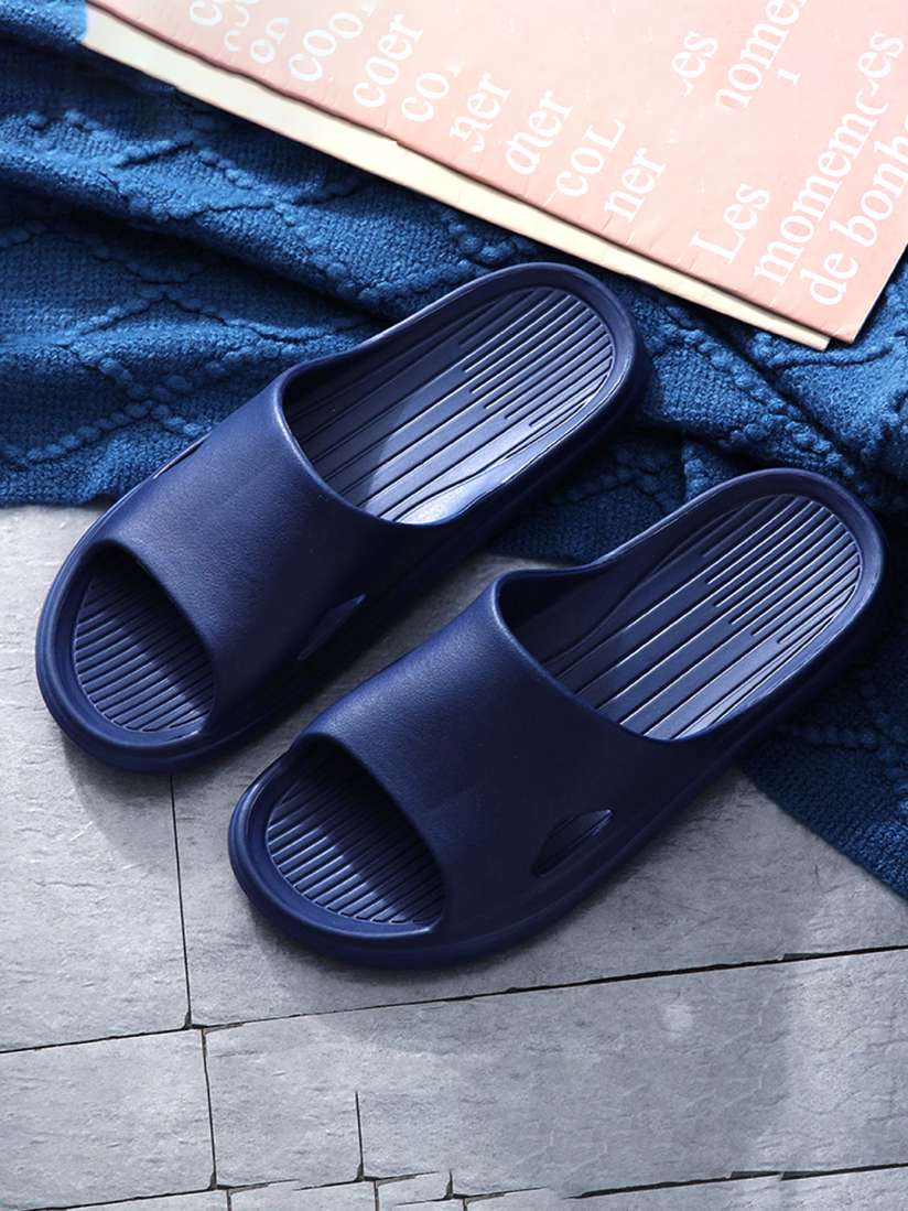 Buy Mast Harbour Men Navy Blue Rubber Sliders Flip Flops for Men 28607802 Myntra