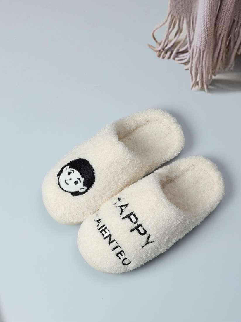 Buy Mast Harbour Women Fur Winter Room Slippers Flip Flops for Women 28608544 Myntra