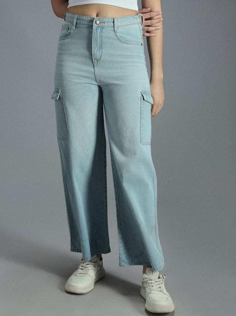 Buy High Star Women 90 s Baggy Stretchable Distress Cargo Jeans Jeans for Women 28612608 Myntra