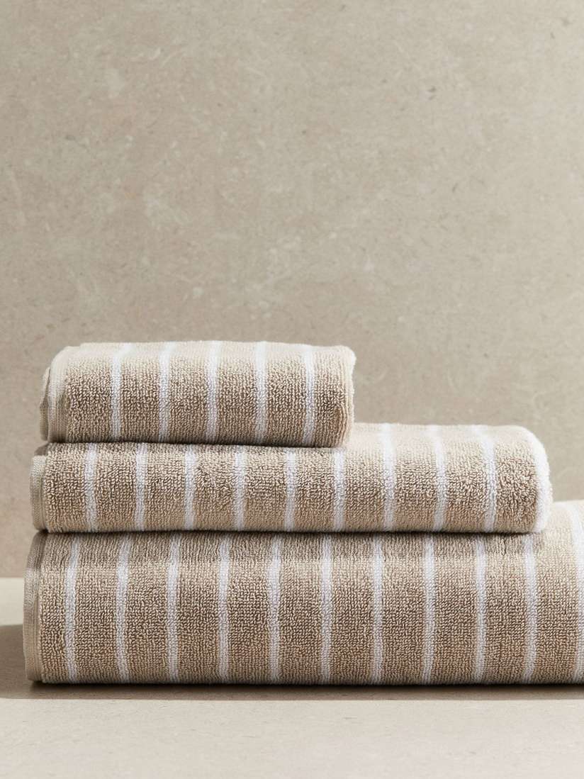 Buy H M Beige Pure Cotton Striped Guest Towel Bath Towels for Unisex 28615974 Myntra