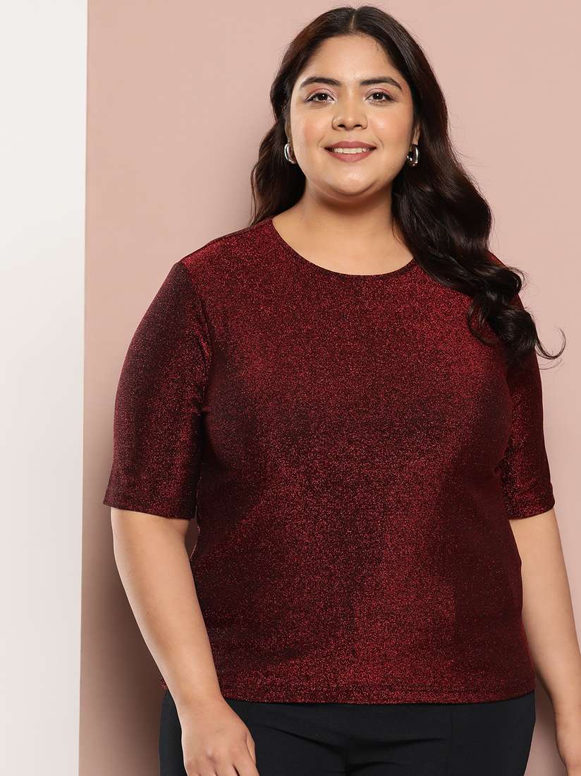 shimmer top plus size