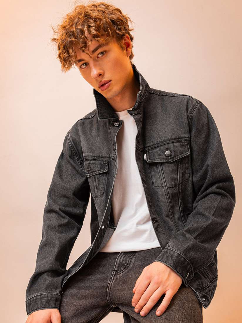 Denim jacket men myntra hotsell
