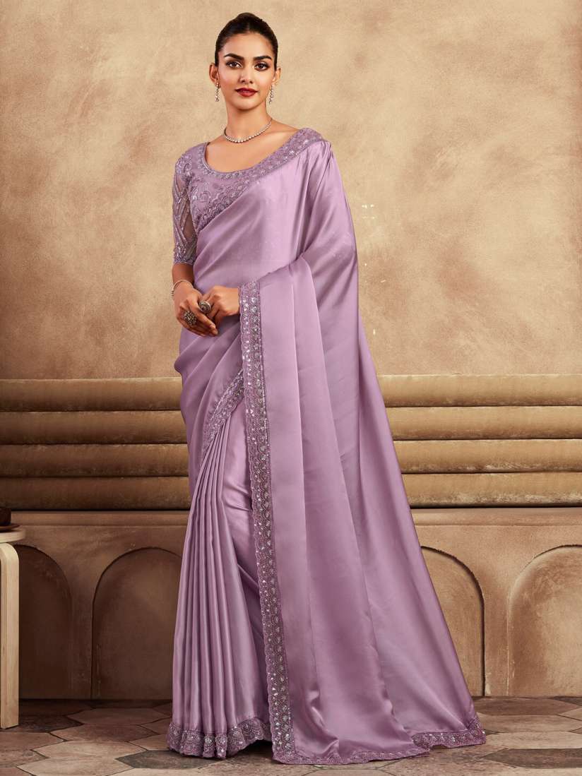 Buy Mitera Sequinned Satin Saree Sarees for Women 28640158 Myntra