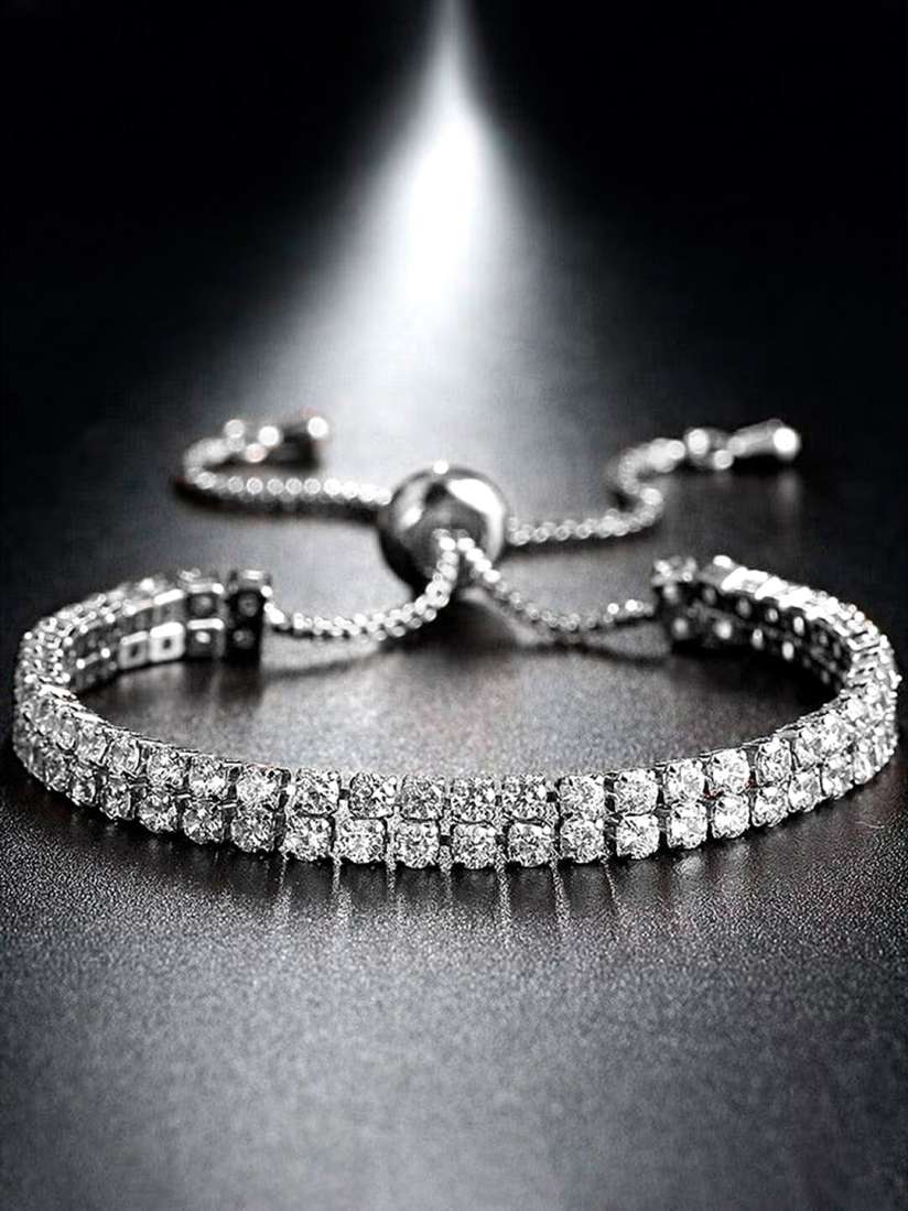 Buy Peora Women Cubic Zirconia Silver Plated Wraparound Bracelet Bracelet for Women 28645924 Myntra