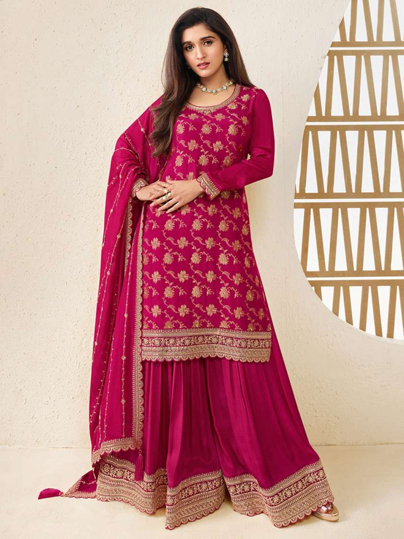 Buy Seerat Ethnic Motifs Printed Straight Kurta Sharara With Dupatta Kurta Sets for Women 28646196 Myntra