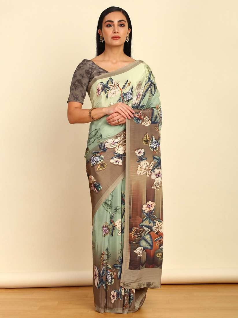 Myntra crepe sarees sale