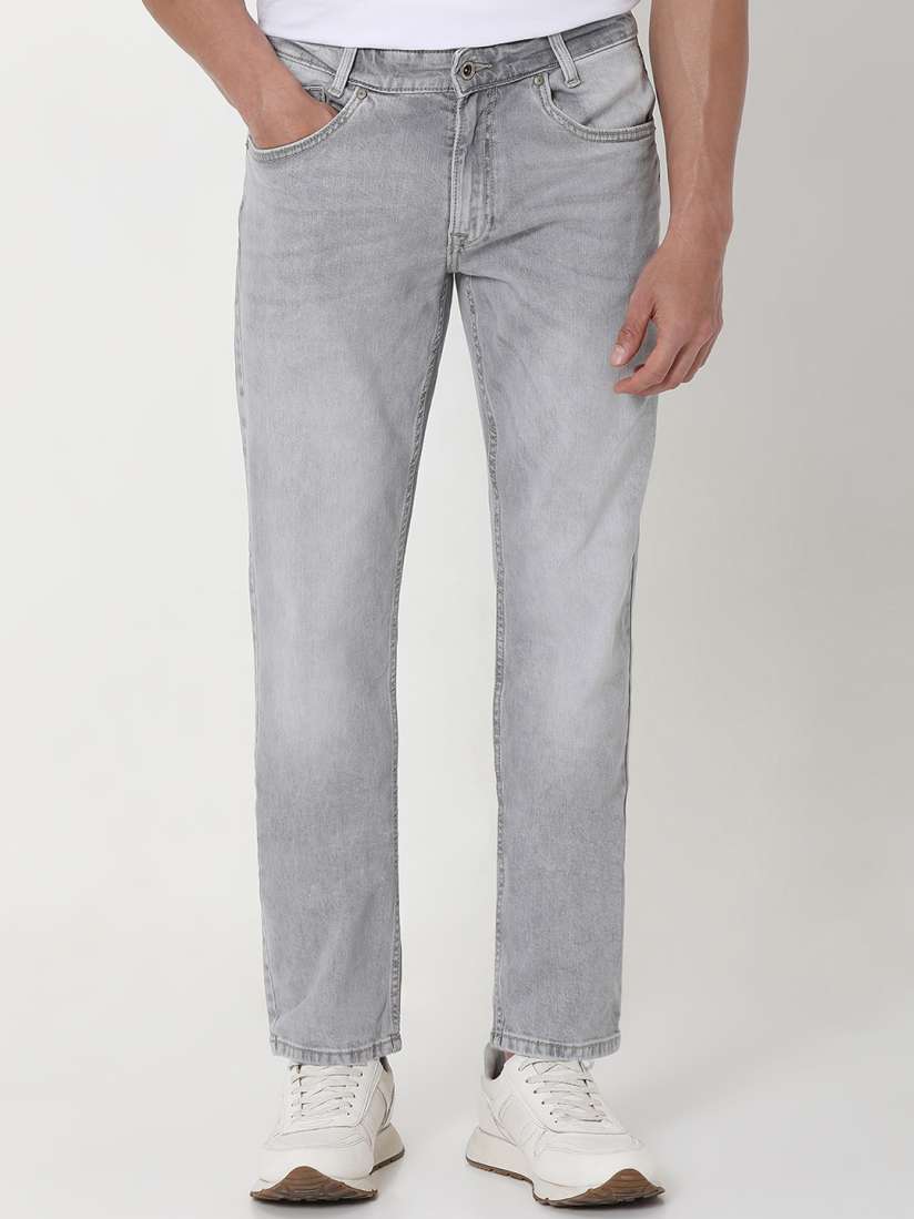 Buy Mufti Men Straight Fit Heavy Fade Clean Look Stretchable Jeans Jeans for Men 28677654 Myntra