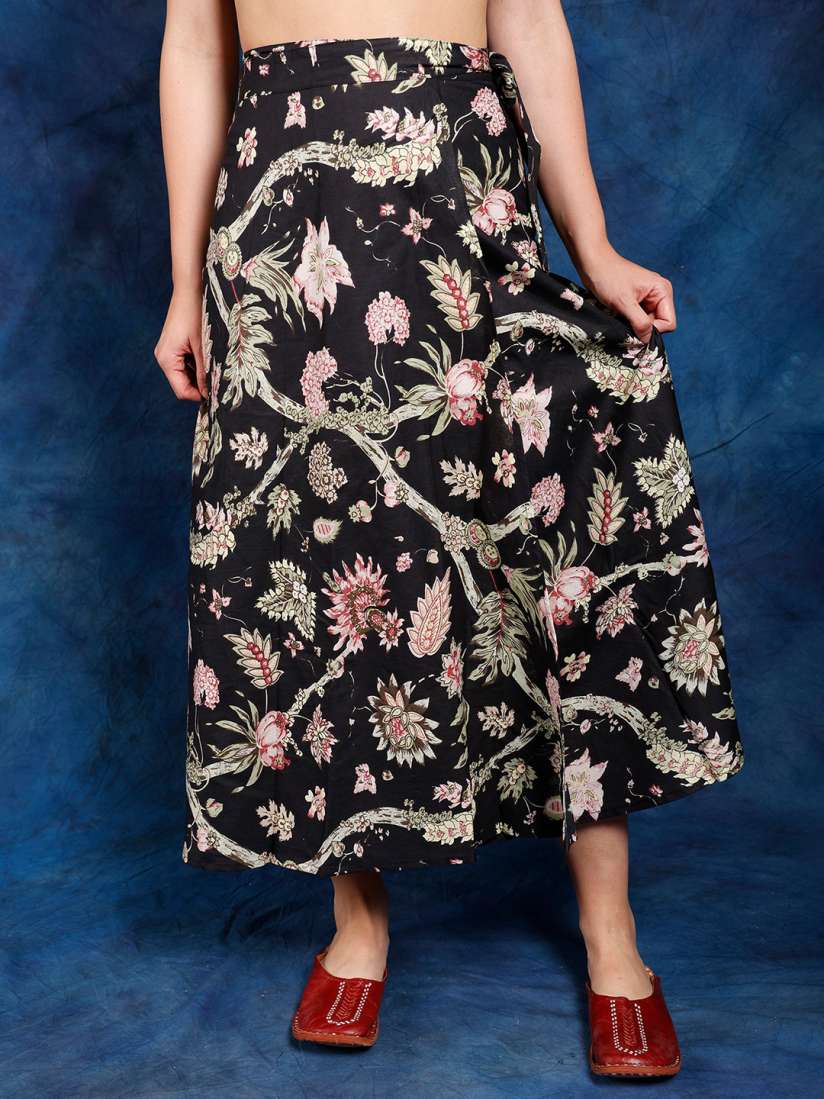 Wrap around skirt myntra hot sale