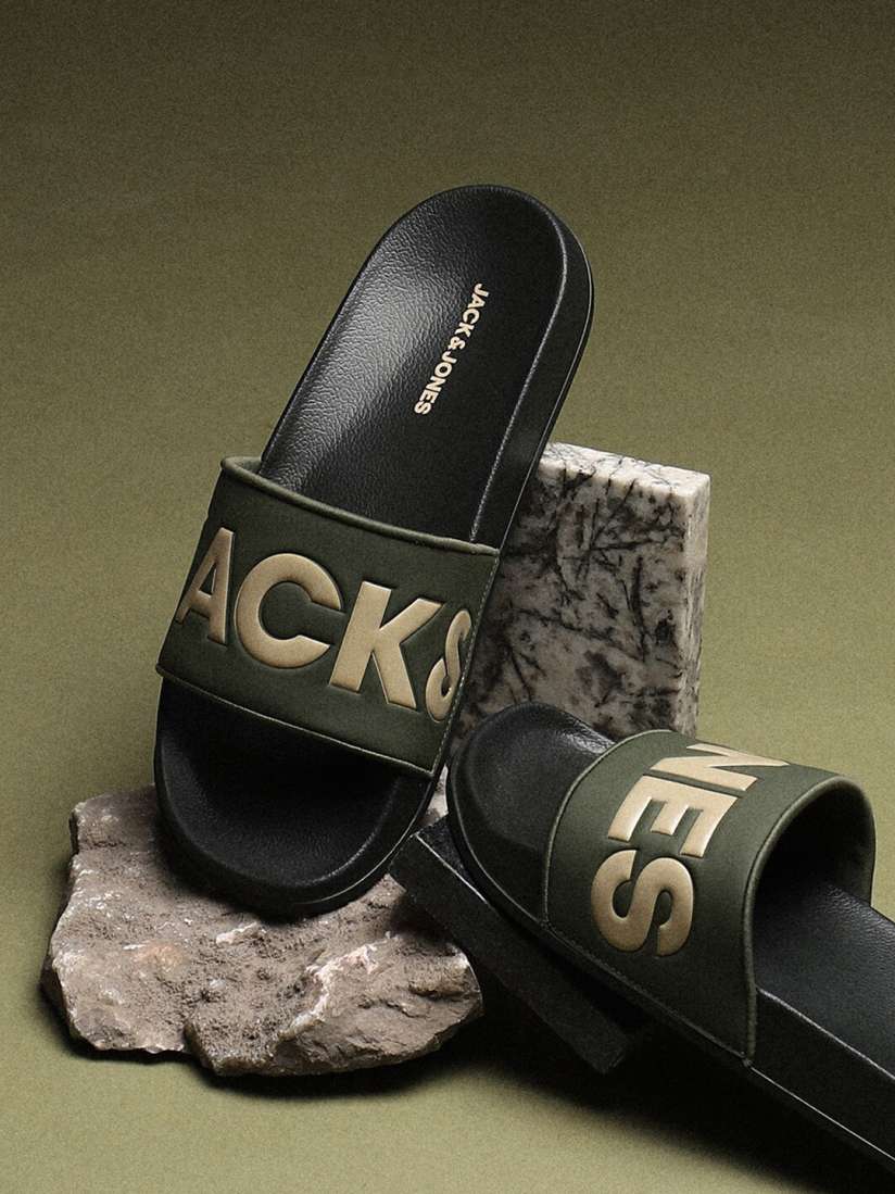Buy Jack Jones Men Printed Sliders Flip Flops for Men 28689504 Myntra
