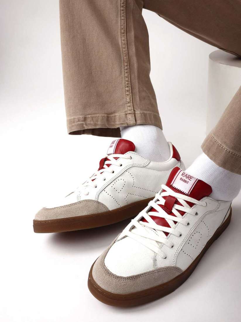 Buy RARE RABBIT Men Rocco Colourblocked Leather Sneakers Casual Shoes for Men 28693266 Myntra