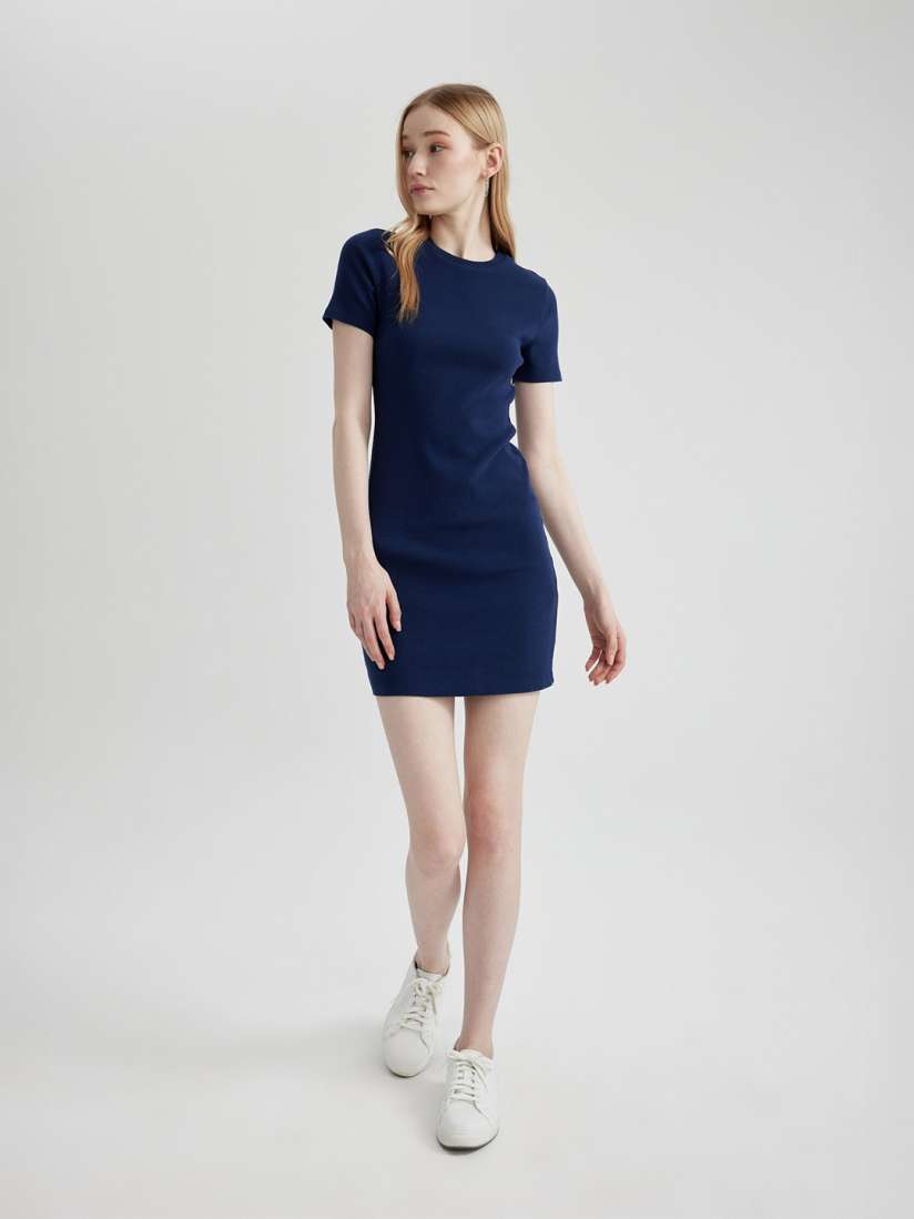 Buy DeFacto Short Sleeves Bodycon Mini Dress Dresses for Women 28693646 Myntra