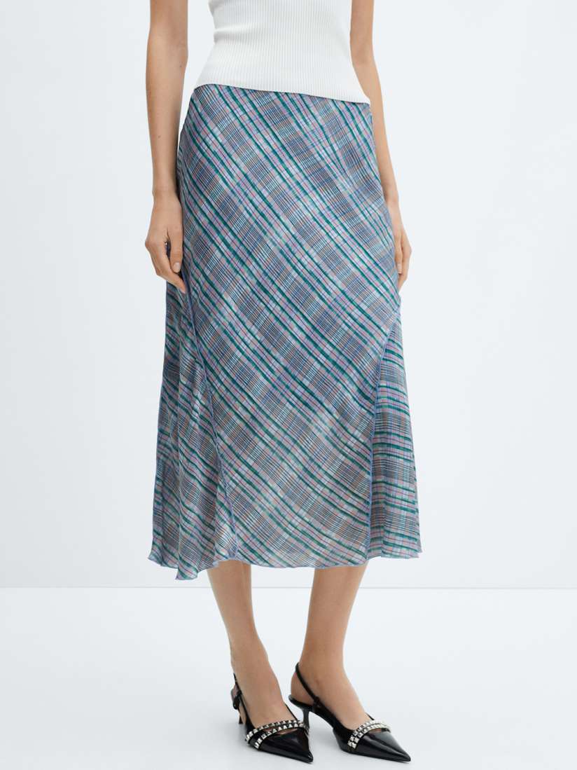 Buy MANGO Checked A Line Midi Skirt Skirts for Women 28706186 Myntra