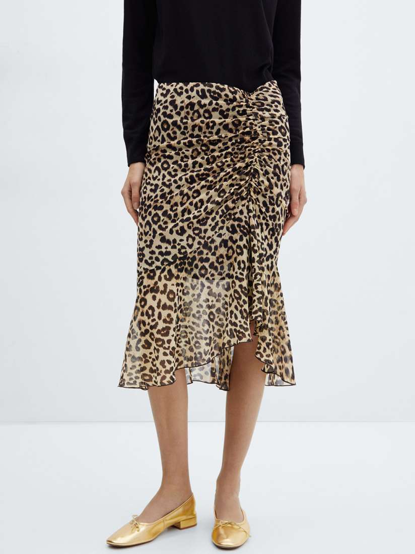 Buy MANGO Animal Printed A Line Skirt with Gathered Detail Skirts for Women 28706242 Myntra