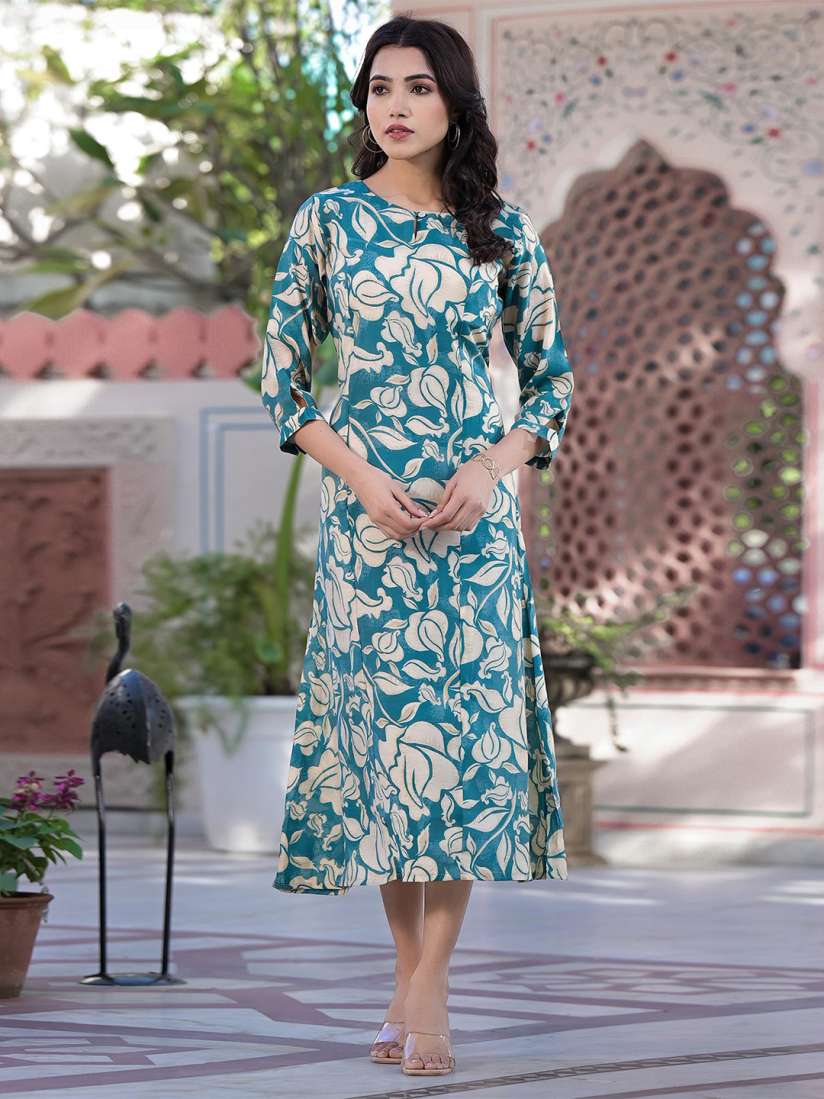 Buy Peachmode Floral Printed A Line Midi Dress Dresses for Women 28716174 Myntra