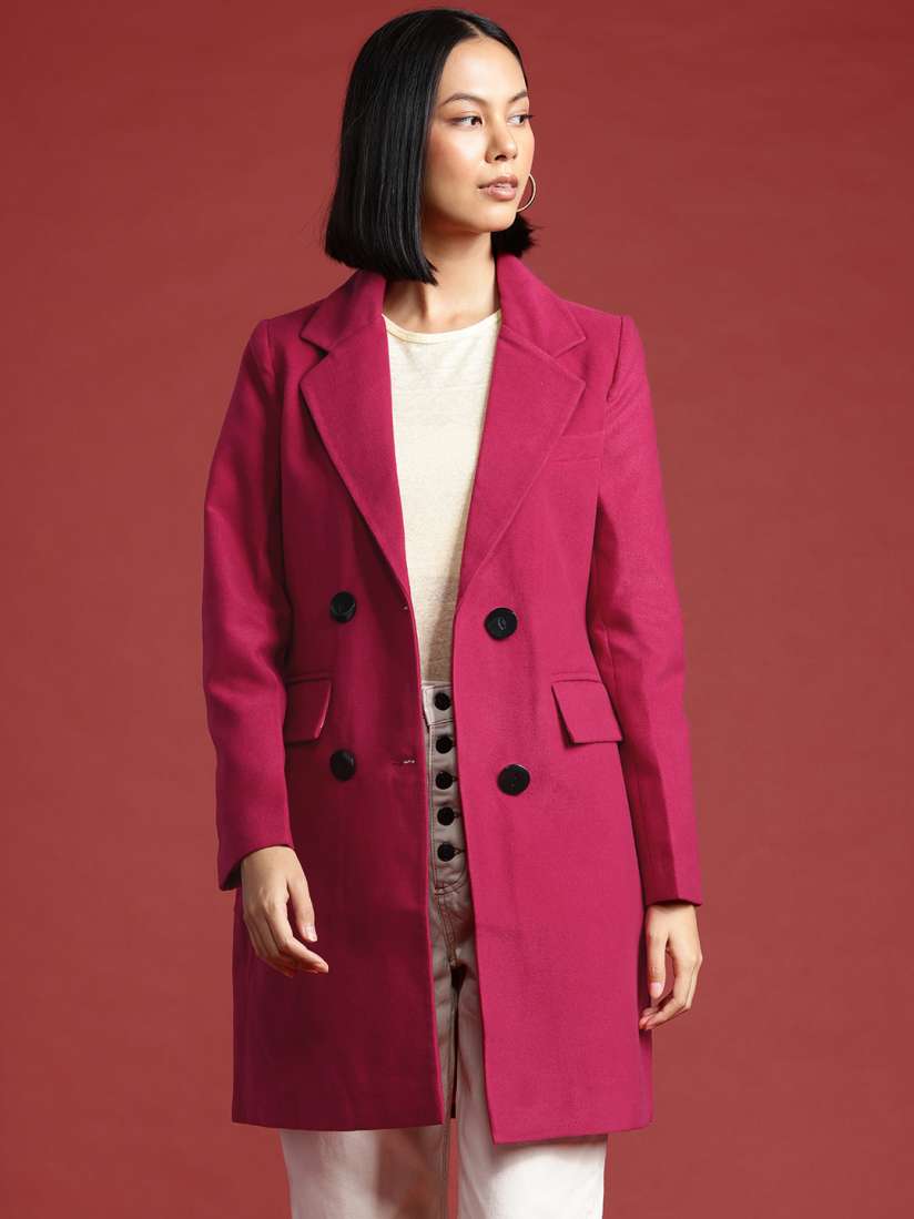 Buy all about you Double Breasted Longline Overcoat Coats for Women 28719524 Myntra
