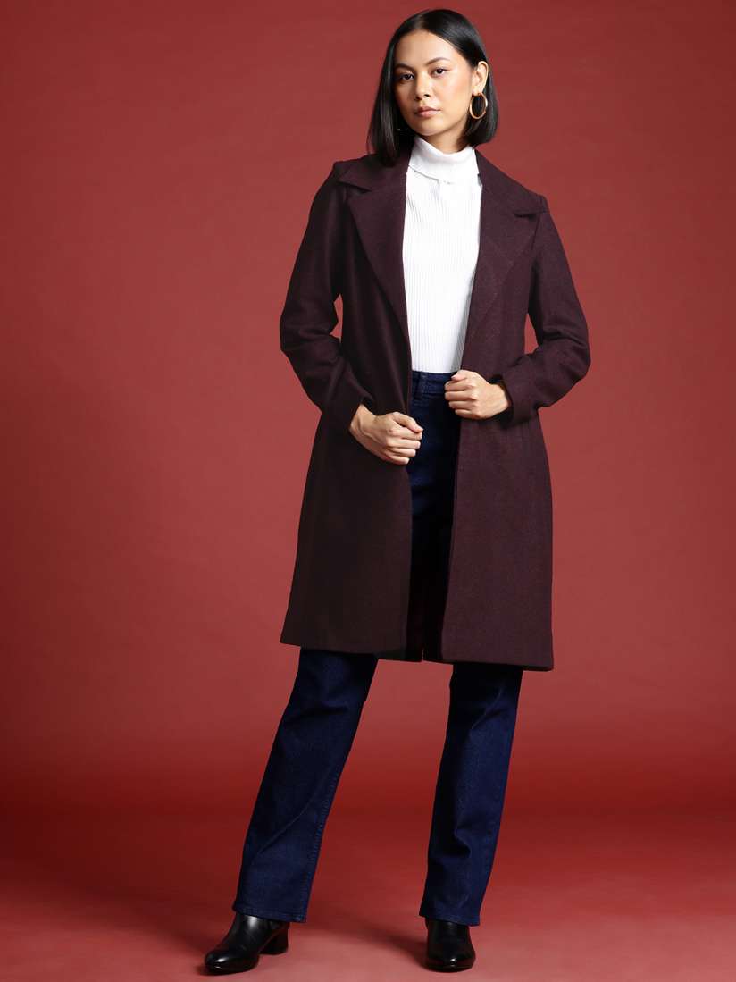 Buy all about you Longline Overcoat Coats for Women 28719550 Myntra