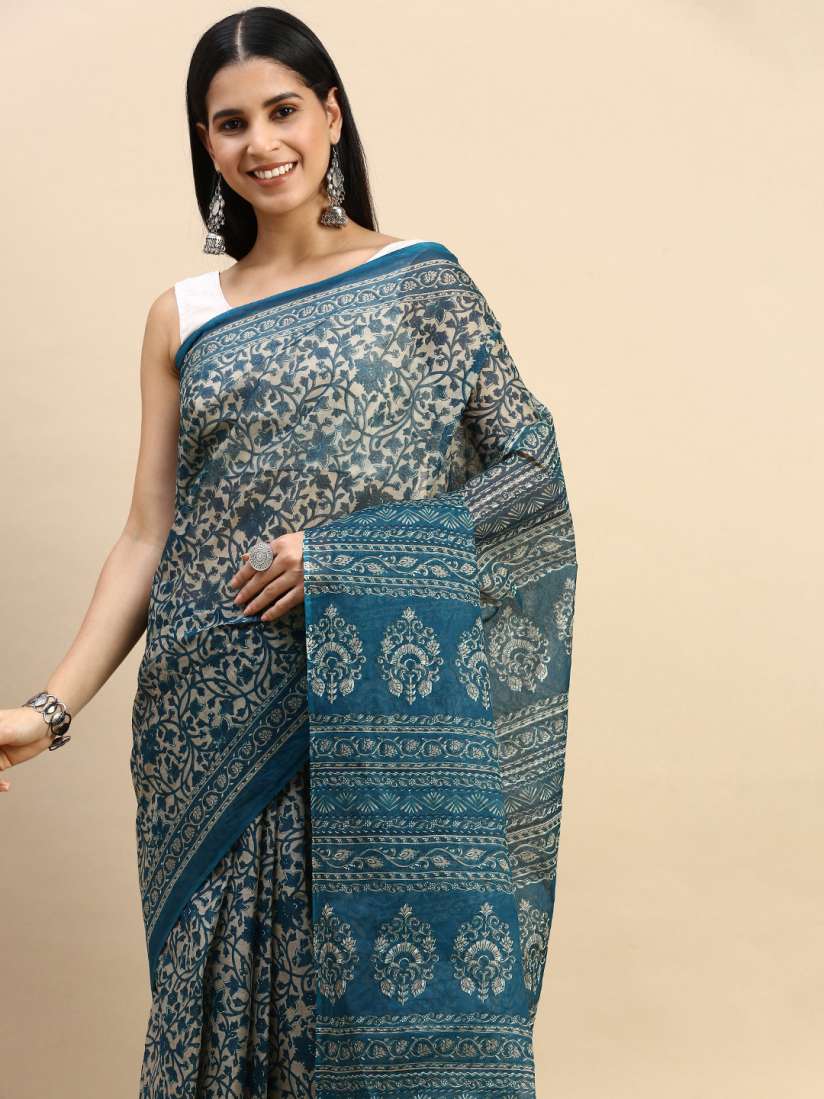 Buy SHANVIKA Ethnic Motifs Pure Cotton Saree Sarees for Women 28720234 Myntra
