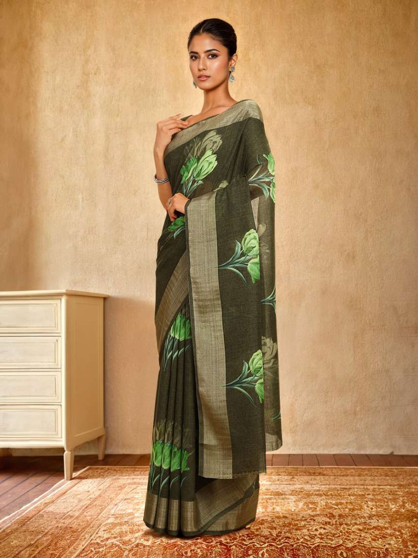 Linen sarees myntra store